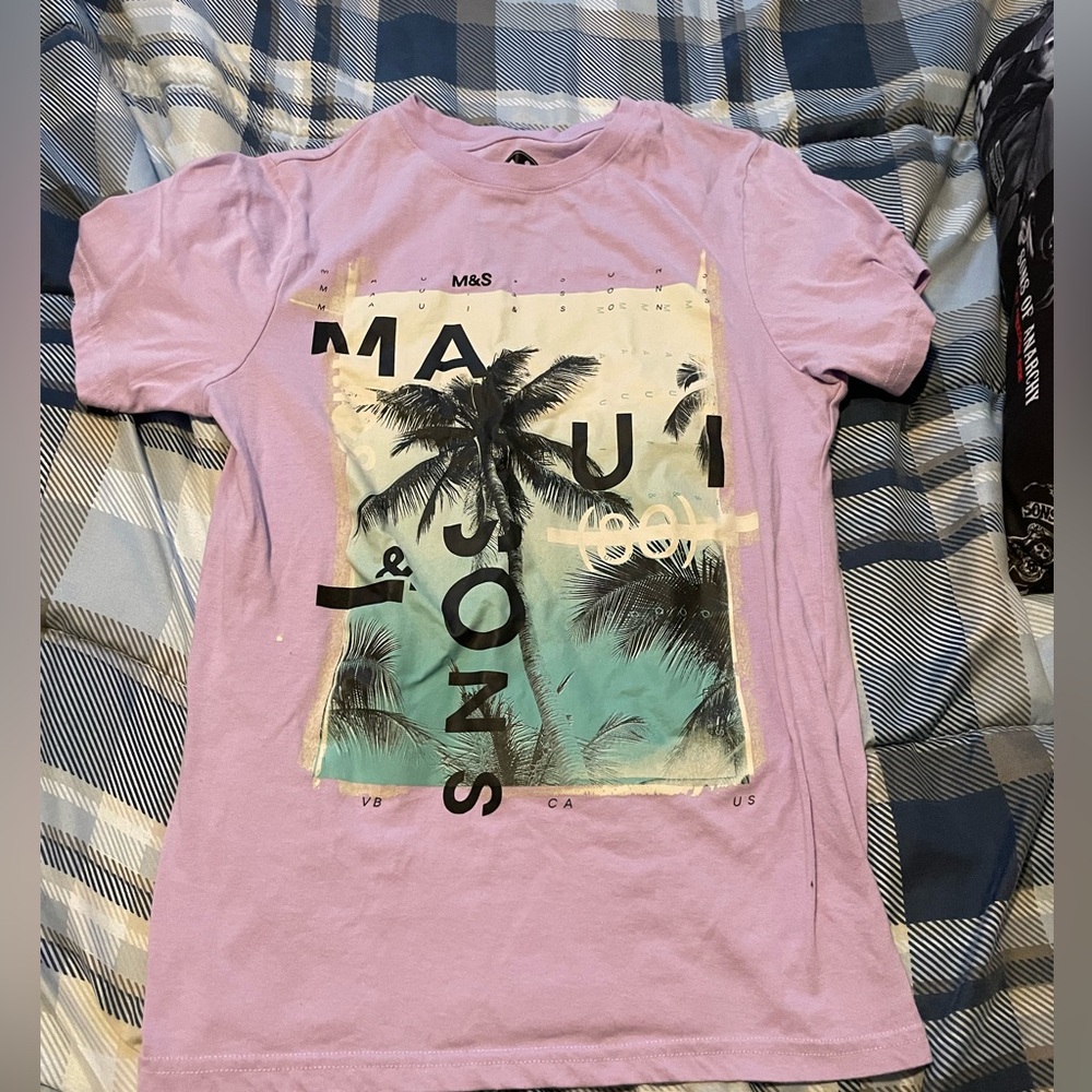 M&S Maui Graphic T-Shirt in Light Purple